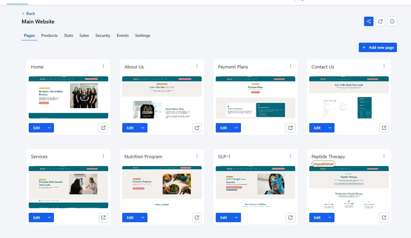 Site pages inside GoHighLevel